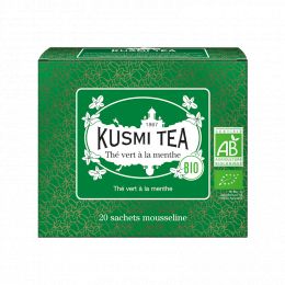 Grüner Tee Bio Kusmi Tea – Thé vert à la Menthe – 20 Teebeutel